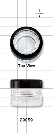 Clear Double Wall Jar, Clear Cap w/Black Trim