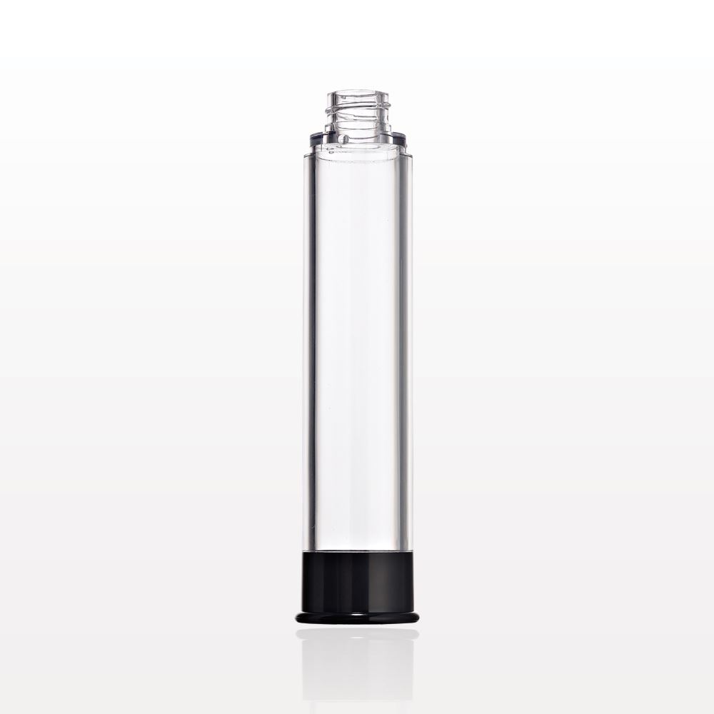 Airless Bottle, Clear with Base, Black