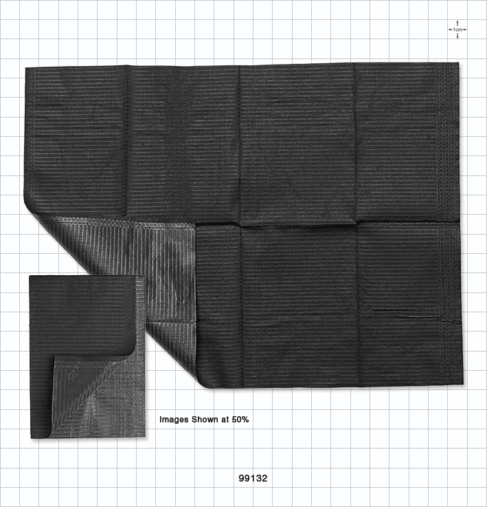 3 Ply Dental Bib, Black