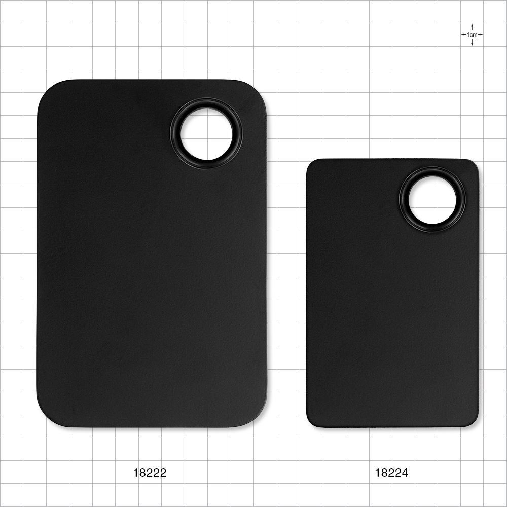 Mini Rectangular Mixing Palette with Finger Hole, Matte Black