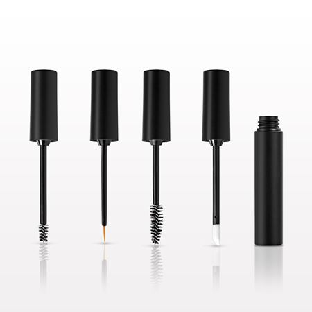 8 ml Vial and Cap with Applicator Tips, Matte Black