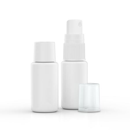 15 ml HDPE Bottle, White with Interchangeable Caps