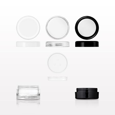 10 gram Threaded Stackable Jars with Sifter and Caps